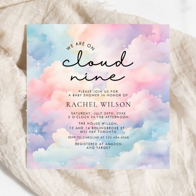 Invitación Estamos en el Baby Shower de Cloud 9 (Subido por el creador)