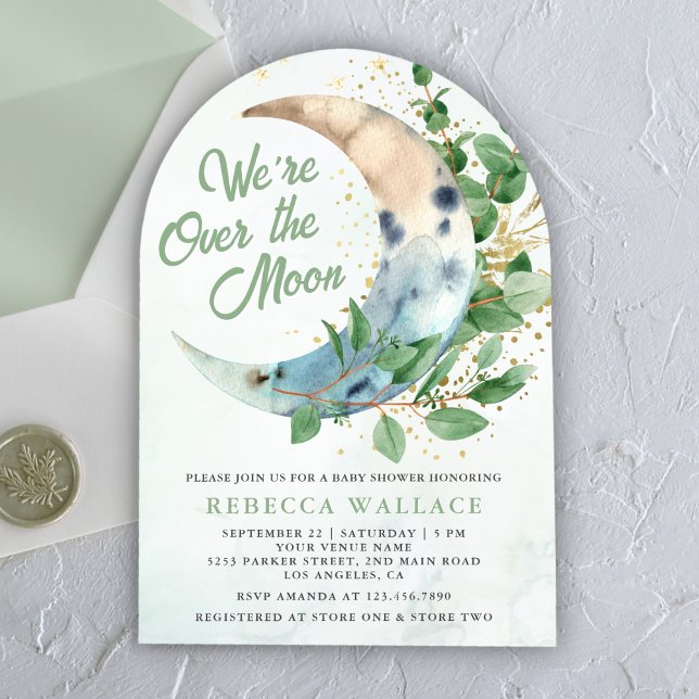 Invitación Estamos en el Baby Shower del Arco Eucaliptus de l (Subido por el creador)