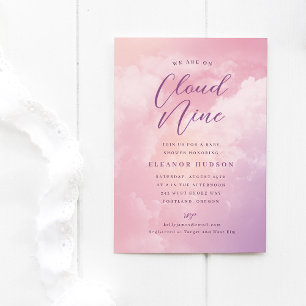Invitación Estamos en el Cielo de Ensueño Pastel Baby Shower