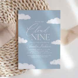 Invitación Estamos en el Nueve de Nube Baby Shower