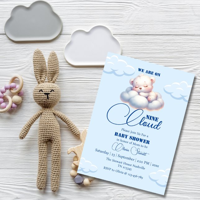 Invitación Estamos en la nube nueve Baby Shower (Subido por el creador)