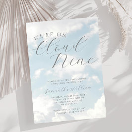 Invitación Estamos En Nueve Nubes Azules Baby Shower