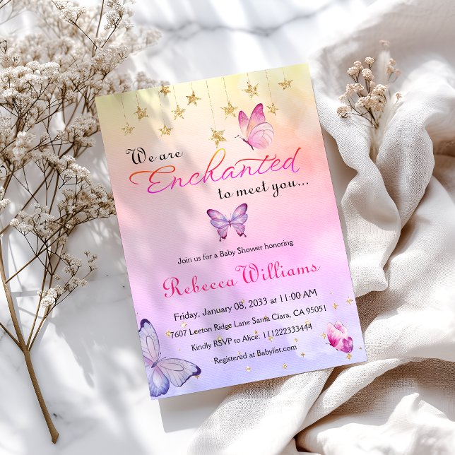 Invitación Estamos encantados con el Baby Shower de la maripo (Subido por el creador)