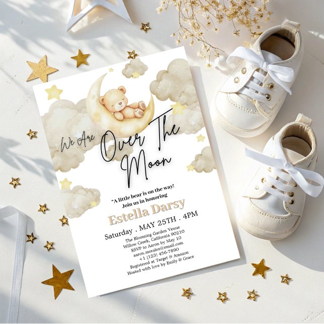 Invitación Estamos Sobre El Baby Shower Del Oso De Teddy De L (Subido por el creador)