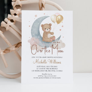 Invitación Estamos Sobre La Lámina Estrellas De Oso De Teddy