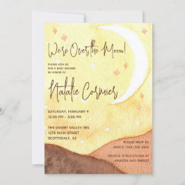 Invitación ¡Estamos sobre la luna! Desert Boho Baby Shower