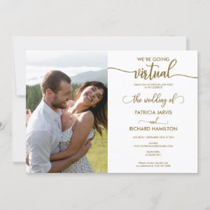Invitación Estamos teniendo una boda virtual con distanciamie