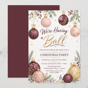 Invitación Estamos teniendo una fiesta de Navidad con diversi