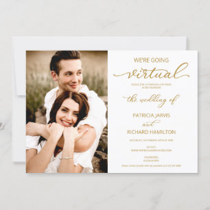 Invitación Estamos yendo a una foto de boda social virtual
