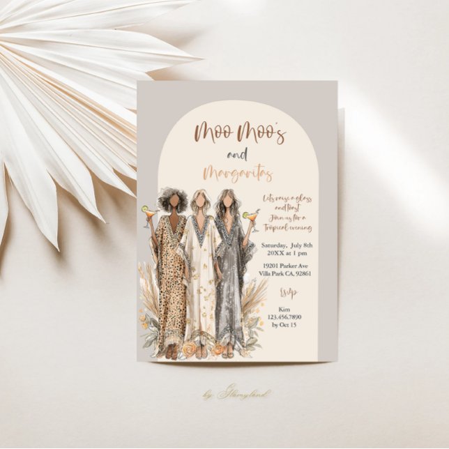 Invitación Estampado Animal de Moo Moo's y Margaritas (Subido por el creador)