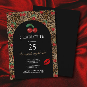 Invitación Estampado Animal Leopardo Guepardo Cumpleaños Cere