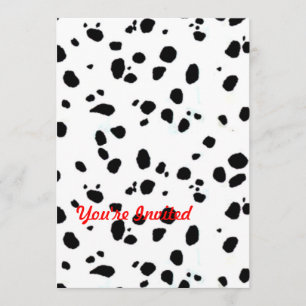 Invitación Estampado de animales Dalmation