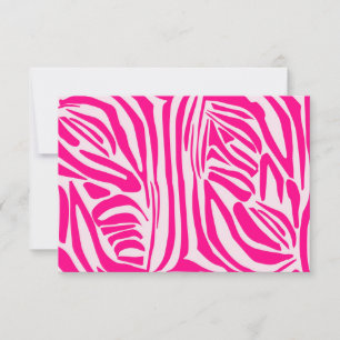 Invitación Estampado de cebra rosa
