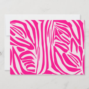 Invitación Estampado de cebra rosa
