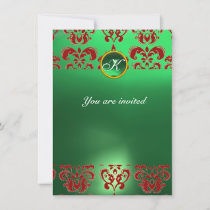 Invitación ESTAMPADO DE DAMA DE ESmeralda PIEDRA preciosa MON