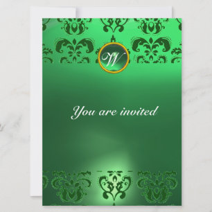 Invitación ESTAMPADO DE ESmeralda MONOGRAMA DE PIEDRA precios
