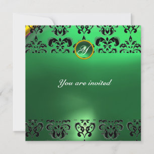 Invitación ESTAMPADO DE ESmeralda MONOGRAMA DE PIEDRA precios