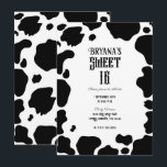 Invitación Estampado de manchas de vaca Moo negro y blanco rú<br><div class="desc">Invitación de fiesta de cumpleaños de vaca.</div>