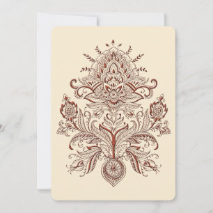 Invitación Estampado Indio de Cachemira