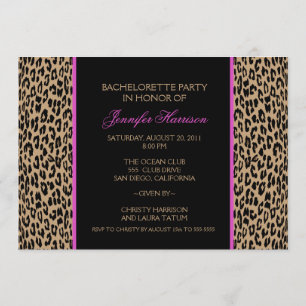Invitación Estampado leopardo