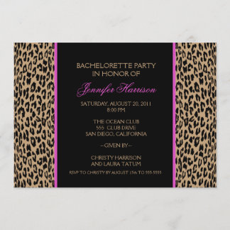 Invitación Estampado leopardo