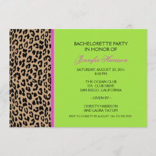 Invitación Estampado leopardo