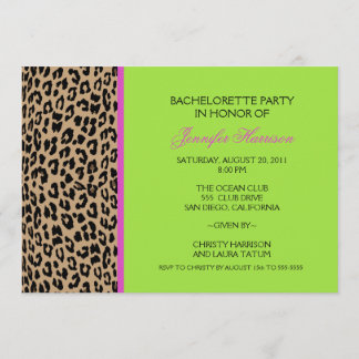 Invitación Estampado leopardo
