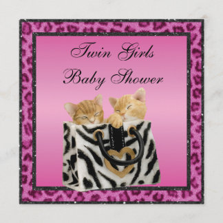 Invitación Estampado leopardo rosado Baby Shower de los
