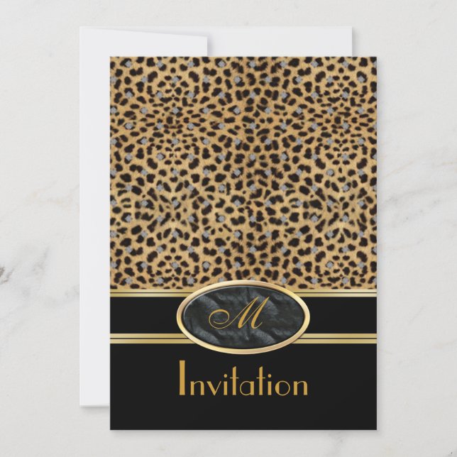 Invitación Estampados Exóticos Leopardo (Anverso)