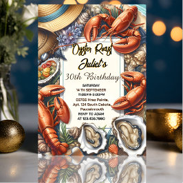 Invitación ¿Están asadas las ostras de perlas de mariscos de