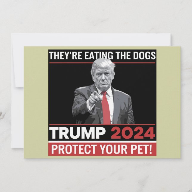 Invitación Están comiendo a los perros el debate de Trump 202 (Anverso)