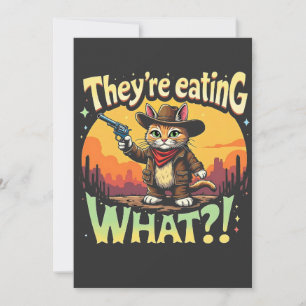 Invitación Están comiendo Qué Elección de Trump Gato Vaquero 