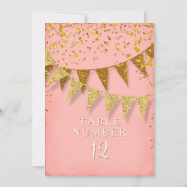 Invitación Estandarte Moderno de Pennant con Confeti Brillant