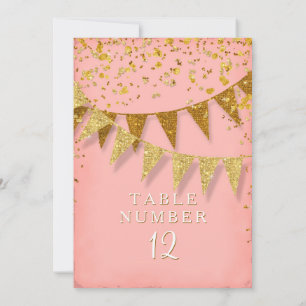 Invitación Estandarte Moderno de Pennant con Confeti Brillant
