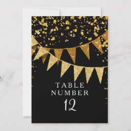 Invitación Estandarte Pennant Moderno con Confeti Brillante q
