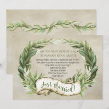 Estandarte vintage de laurel para recepción solame