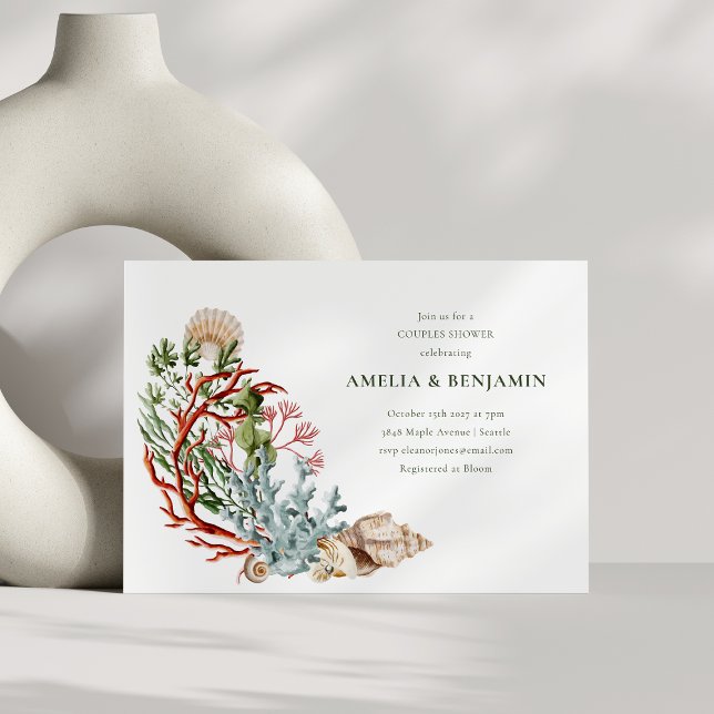 Invitación Estanques de coral subacuáticos Ducha de las parej (Subido por el creador)