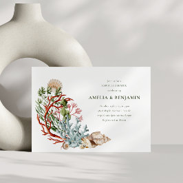 Invitación Estanques de coral subacuáticos Ducha de las parej
