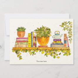 Invitación Estante colorida acuarela