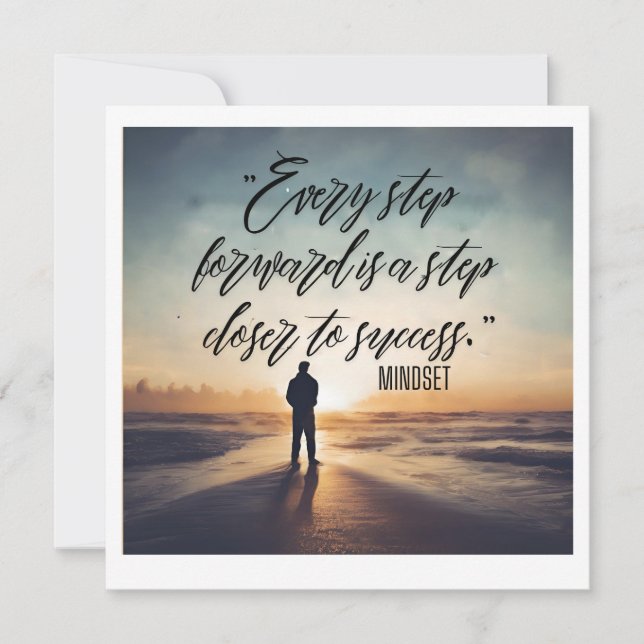 Invitación Estar inspirado - Diseños motivacionales y de mejo (Anverso)