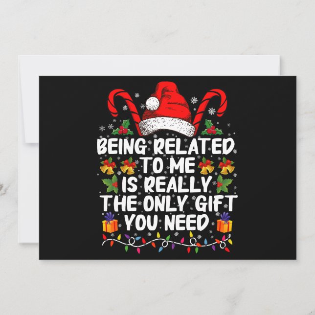 Invitación Estar relacionado conmigo es realmente el único re (Anverso)