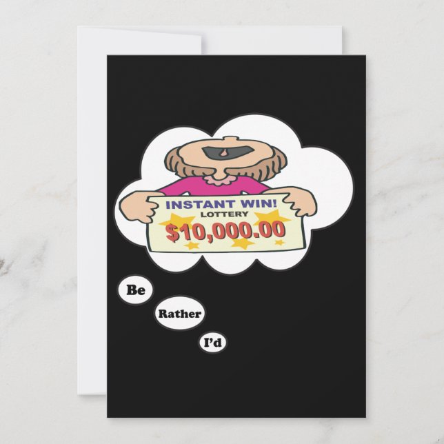 Invitación Estaría jugando bastante la lotería 2 (Anverso)