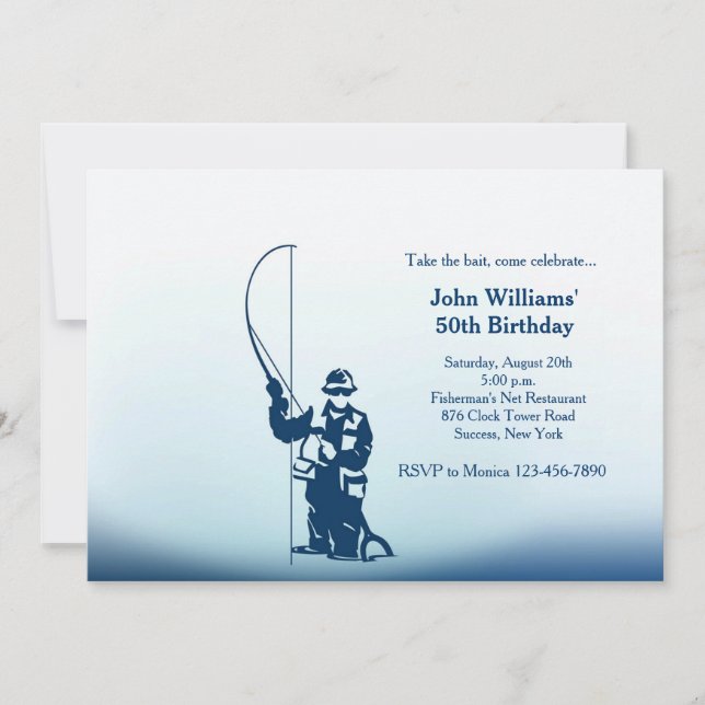 Invitación Estaría pescando bastante (Anverso)