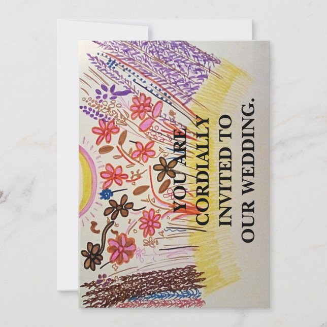 INVITACIÓN ESTÁS CORDIALMENTE INVITADO A NUESTRO BODA. (Anverso)