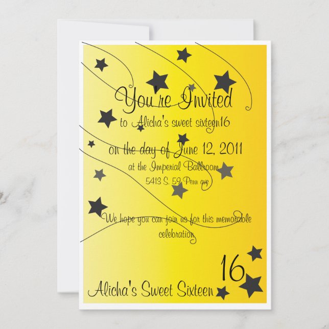 Invitación Estás invitado (Anverso)