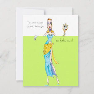 Invitación ¡Estás invitado a comer, beber y ser fabuloso!