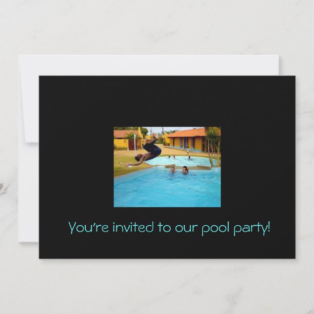 Invitación ¡Estás invitado a nuestro fiesta de piscina! (Anverso)