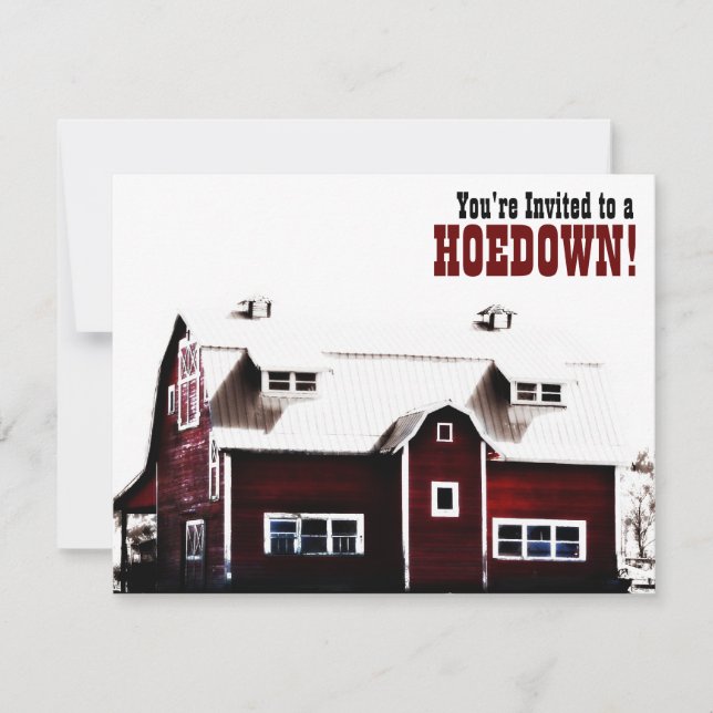 Invitación ¡Estás invitado a un Hoedown! Fiesta del país (Anverso)