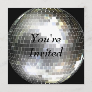 Invitación Estás Invitado - Bola de Discoteca