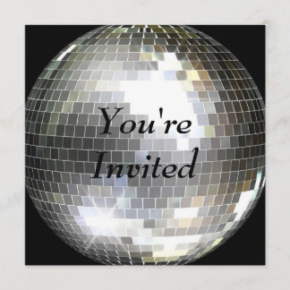 Invitación Estás Invitado - Bola de Discoteca